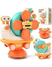 VORENUS Juguetes Giratorios con Ventosa para La Trona, Bebé y Juguetes Sensoriales de Baño, Montessori Juguetes Bebes 6-12 Meses, Regalo Niña Niño 7 8 9 10 11 Meses 1 año