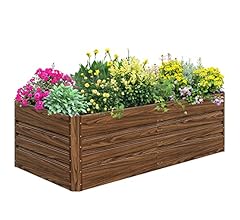 SnugNiture Galvanized Raised Garden bed 8x4x2FT Outdoor Large Metal Planter Box Steel Kit for Planting Vegetables, Flowers