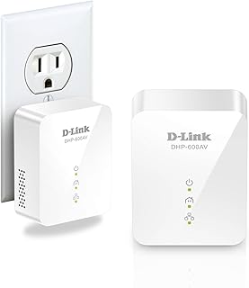 D-Link Kit de iniciante adaptador Powerline Ethernet Over Power Gigabit AV2 até 1000 Mbps MIMO Internet Network Wall Plug ...