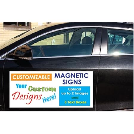 Amazon.com: Custom Full Color Magnetic Sign White Vehicle Magnets Car ...