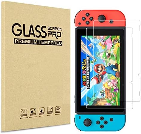 PHONILLICO Pellicola Vetro temperato per Nintendo Switch [2 Pezzi] Ultra transparente Durezza 9H Protezione schermo