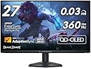 Alienware AW2725DF OLED Gaming Monitor - 26.7-inch Quantom-Dot WQHD (2560x1440) 360Hz 0.03Ms Display, AMD FreeSync Premium Pro, HDMI/DP/USB 3.2 Gen1, Height/Tilt/Swivel/Pivot Adjustability - Black