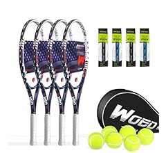Tennis Rackets for Adults 27 Inch Tennis Racquets Set Included Tennis Racket Tennis Balls Overgrips Vibration Dampers Tenni…