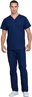 Cherokee womens Unisex Scrub Top and Scrub Pant Set