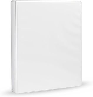 Image of Amazon Basics 3-Ring Binder, 1-Inch - White 1 Pack