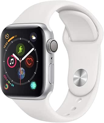 Apple Watch Series 4 (GPS, 40mm) - Silver Aluminum Case with White Sport Band