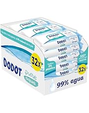 Dodot Toallitas Aqua Pure para Bebé, 1536 Toallitas, Ayuda a restaurar el pH natural de la piel, 99% agua