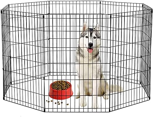 Dog Playpens for the House,Dog Fence Outdoor,Dog Fence Outdoor,Puppy Playpen for Small Dogs,Portable Foldable Dog Outdoor Playpen Metal Wire Pet Exercise Pen Fence Enclosure for Cats,Dogs,Rabbits,36''