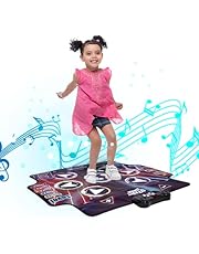 NK Alfombra de Baile para Niños +5 Años y Adultos con Bluetooth 5.0 - Tapete Musical LED con 7 Modos de Juego, Regalo Cumpleaños Navidad, Base Antidelizante y Altavoz con Volumen Ajustable (100x89cm)