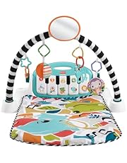 Fisher-Price Glow &amp; Grow Gimnasio-Piano pataditas, Alfombra de Juego con Animales y Accesorios de Aprendizaje con Luces y Sonidos, versión Castellano, Juguete Regalo para bebés recién Nacidos, HYH60