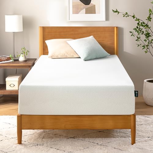 ZINUS 10 Inch Green Tea Memory Foam Mattress [New Version], Twin, Fiberglass free, Medium Firm Feel, Zoned Pressure Relief, Certified Safe Foams & Fabric, Mattress in A Box