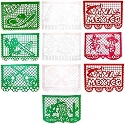 Guirnalda decorativa fiestas patrias/Mexican patriotic banner/tricolor, kit con 3 tiras, 15 m. lineales. Lista