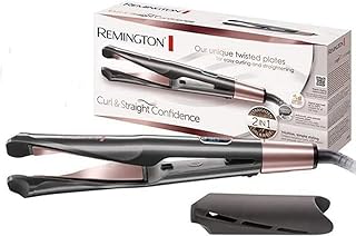 Remington Plancha de Pelo Curl & Straight Confidence, Placas en Espiral, 2 en 1 Alisa y Riza, Óptimo para Ondas, Cerámica,...