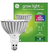 GE Lighting Grow Light for Plants, LED Light Bulb For Seeds and Greens with Balanced Light Spectr...