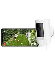 Ring Buitencamera met stekkeradapter (Stick Up Cam) | HD-beveiligingscamera met tweeweg-audio, doehet-zelf-installatie | Ring Protect-proefperiode (30 dagen gratis)