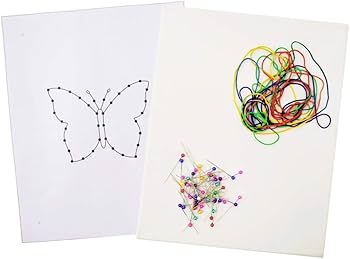 Asian Hobby Crafts String Art Kit: Make One Canvas Of String Art From The  Contents Of This Kit: Canvas Board, Push Pins, Multicolor Thread, Design  Tracer : Amazon.In: Toys & Games