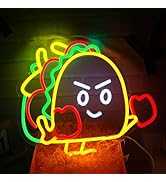 Taco Gaming Neon Sign USB Powered for Kids Room Decor, Gamer Neon Sign Dimmable LED Neon Light Si...