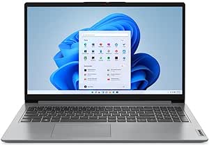 Lenovo IdeaPad 1 Laptop, 15.6” FHD Display, AMD Ryzen 5 5500U, 8GB RAM, 512GB SSD, Windows 11 Home, 720p Camera w/Privacy Shutter, Smart Noise Cancelling, Cloud Grey