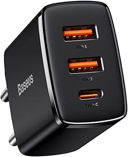 Carregador de Parede Baseus Compact Quick Charger 2U+C 30W Preto