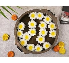 SATYAM KRAFT 12 Pcs Artificial Big Fake Foam Hawaii Beach Plumeria Flower Water Floating Flowers for Valentine,Home Decorat…