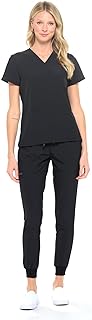 Dagacci Medical Uniform Women and Men Unisex 4-Way Stretch Jogger Scrub Set