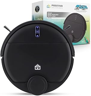 Smart Robô Aspirador Wi-Fi Laser PRA1000 Positivo Casa Inteligente, Mapeamento Inteligente, Varre, Aspira, Passa Pano, Ret...