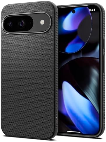 Spigen Liquid Air Designed for Pixel 9 case/Pixel 9 Pro case (2024) [Military-Grade Protection] - Matte Black