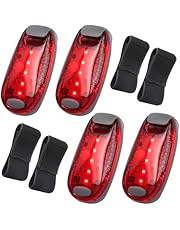 LUVZOOR Juego de 4 luces LED intermitentes, luz de seguridad, luz intermitente, mochila escolar, colgante de perro con pilas, clip y luz intermitente para niños, mochila, jogger, cochecito