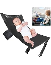 Bogoro Reposapiés de avión para Niños, 79x44cm, Cama de Viaje Portátil para Niños Pequeños, Accesorios de Viaje en Avión, Cama Avion Niño, Extensor De Asiento De Avión (Negro)