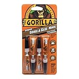 Gorilla Minis, Original Waterproof Polyurethane Glue, Four 3 Gram Tubes, Brown, (Pack of 1)