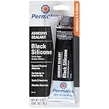 Permatex 81158 Black Silicone Adhesive Sealant, 3 oz. Tube, Pack of 1