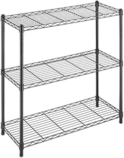 Whitmor 3-Wire Shelving Unit, Metal Storage Shelves, Durable Heavy Duty Shelf, Easy Assembly for Pantry, Kitch