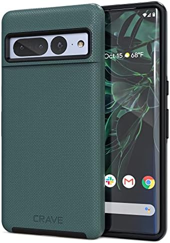 Crave Dual Guard for Google Pixel 7 Pro Case, Shockproof Protection Dual Layer Case for Google Pixel 7 Pro - Forest Green