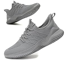 Mens Casual Running Shoes Light Comfort Casual Sport Mesh Sneakers Work Gym Slip on Tennis Walking Cross Trainer