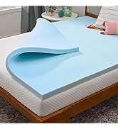 Linenspa 2 Inch Gel Infused Memory Foam Mattress Topper – Cooling Mattress Pad – Ventilated and B...