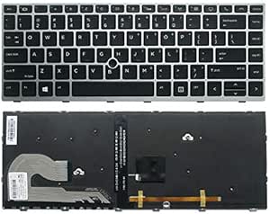 New US Black Backlit English Laptop Keyboard Replacement for HP EliteBook 840 G6 745 G6 Light Backlight