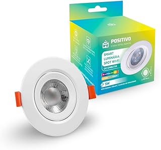 Smart Luminária Spot Wi-Fi de Embutir Positivo Casa Inteligente com Iluminação Branca e RGB, LED, 5W, Bivolt, Compatível c...