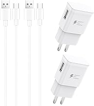 Type C Charger Fast Charging, 2 Pack USB C Android Phone Wall Charger Block & 6ft Charge Cable Cord, for Samsung Galaxy S1...