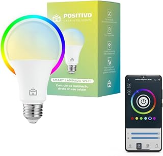 Smart Lâmpada Wi-Fi Positivo Casa Inteligente, Iluminação Branca (Quente e Fria) e RGB (Até 16 Milhões de Cores), 9W, 806 ...