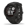 Garmin Instinct Solar, Solar-Powered Rugged Outdoor Smartwatch, Built-in Sports Apps and Health Monitoring, Graphite (Renewed)