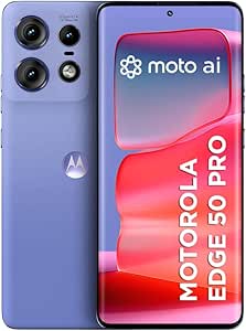 Smartphone Motorola Edge 50 Pro 5G 256GB 24GB Ram Boost 50MP Ultra-Pixel AI Camera IP68 NFC - Lilac - Silicon Leather