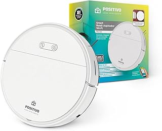 Smart Robô Aspirador Wi-Fi PRA100 Positivo Casa Inteligente, 3 em 1, Varre, Aspira e Passa Pano, Retorna para Base, Contro...