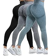 CHRLEISURE Butt Lifting Workout Leggings for Women, Scrunch Butt Gym Seamless Booty Tight