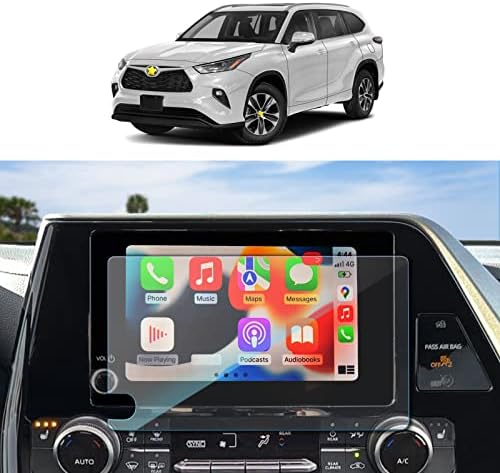 SKTU Screen Protector for 2023-2025 Toyota Highlander/Highlander Hybrid 8In Navigation 2023 2024 2025 Highlander Accessories Tempered Glass HD Clear