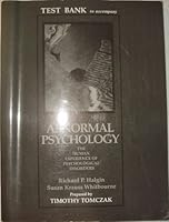 Test Bank to Accompany Abnormal Psychology 0030973260 Book Cover