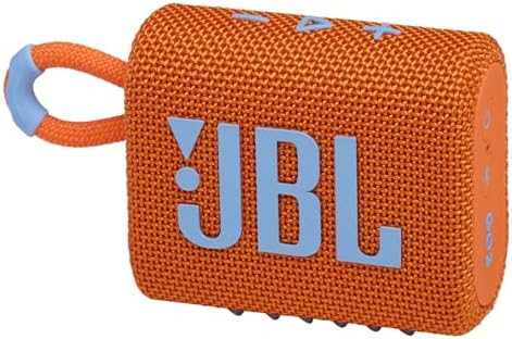 JBL Go 3: Portable Speaker with Bluetooth, Built-in Battery, Waterproof and Dustproof Feature - Orange