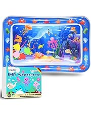 Tapis Eau Bebe Eveil - Tapis d&#39;eau Gonflable Bébé - Jouet Aquarium avec Poissons - Activités Sensorielles pour Éveiller Bébé - Développer la Motricité - Jeux Ludiques pour 3 6 9 12 Mois