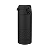 ION8 Insulated Travel Mug, 360 ml/12 oz, Leak Proof, Triple Lock Secure, Spill-Free in Transit, Hygienic Cover, Easy-to-Clean, Perfect On-The-Go, Black, Stainless Steel