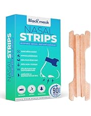 BlackMask 90 Nasal Strips Anti Ronflement Efficace – Ecarteur Nasal Sportif Élargies pour Respiration Nocturne Améliorée | Dispositif pour Sommeil Réparateur, Réduction Ronflements