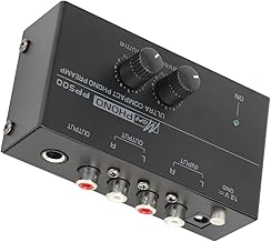 Phonograph Preamp, Input RIAA Equalization Phono Preamp 100-240V Ultra Low Noise for Record Player (US Plug)